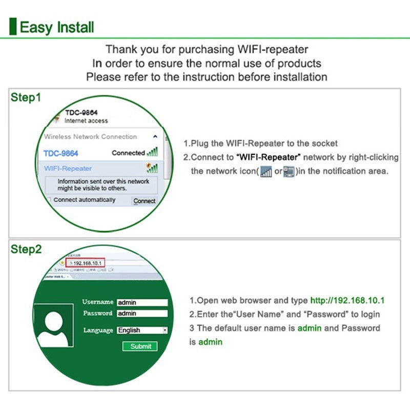 WiFi Booster Pro - Vue de face noire